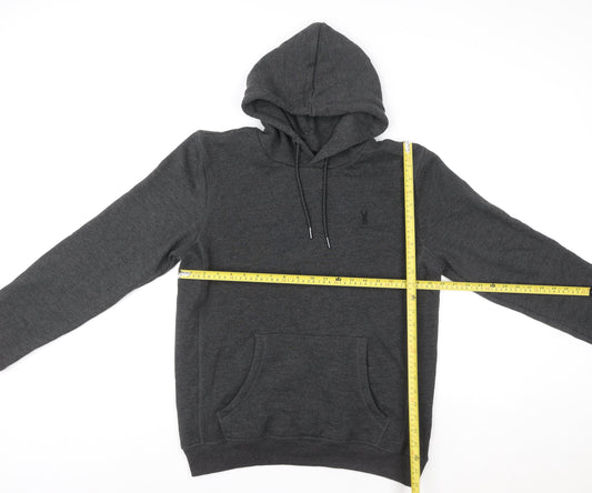 Next Men's Grey Pullover Hoodie Size M Regular Fit Cotton Blend
