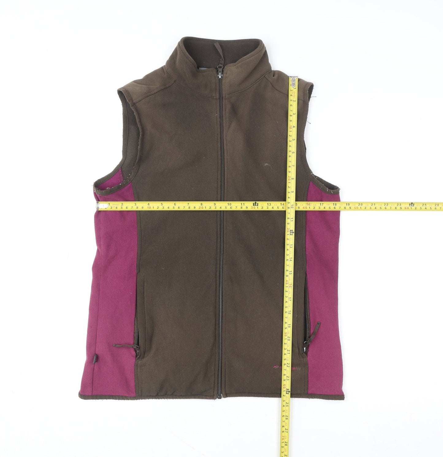 Mountainlife Women Brown Soft Shell Fleece Waistcoat Size 12