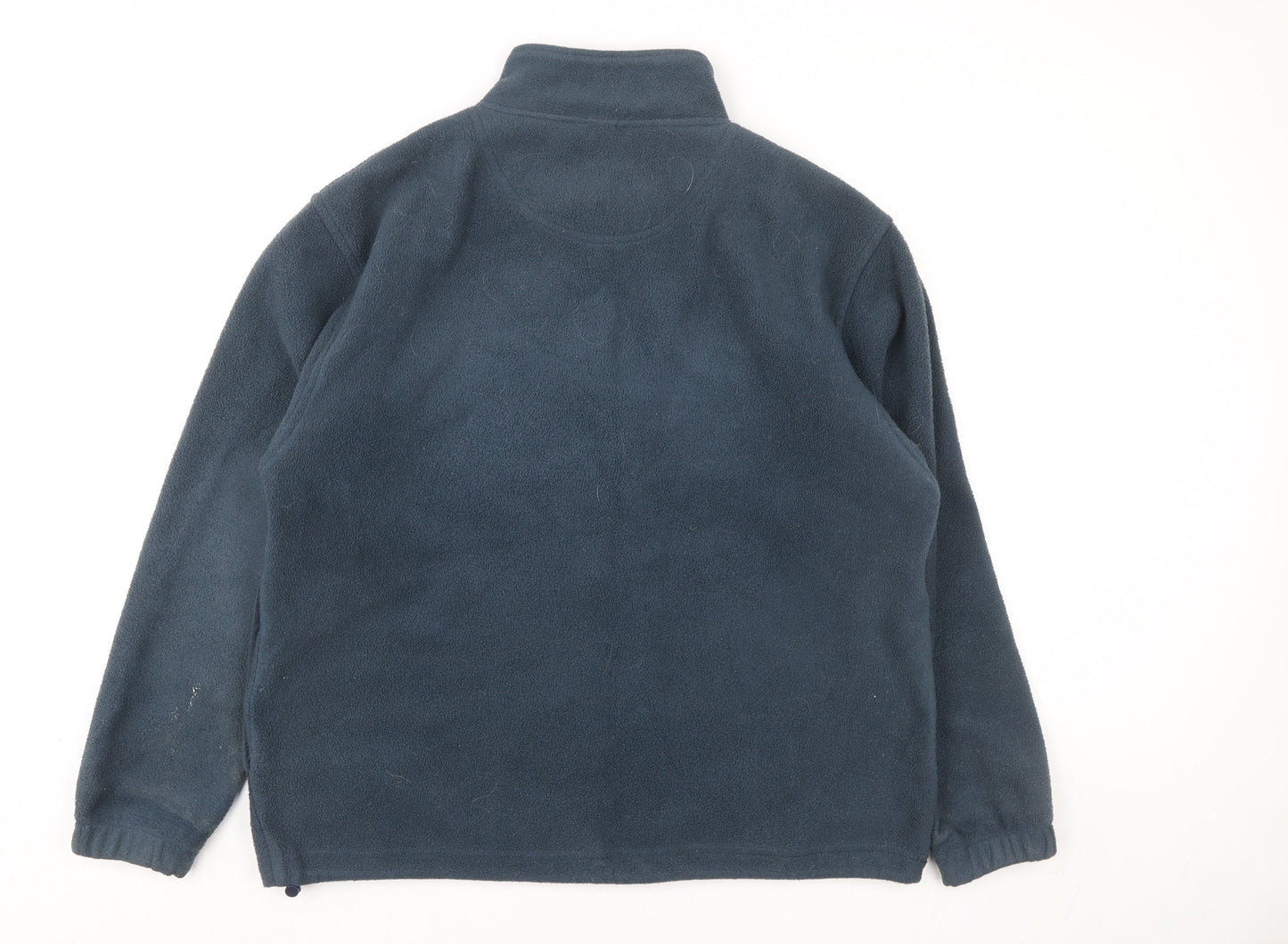 EWM Mens Blue Full Zip Fleece Jacket Size L Regular Fit Outdoor