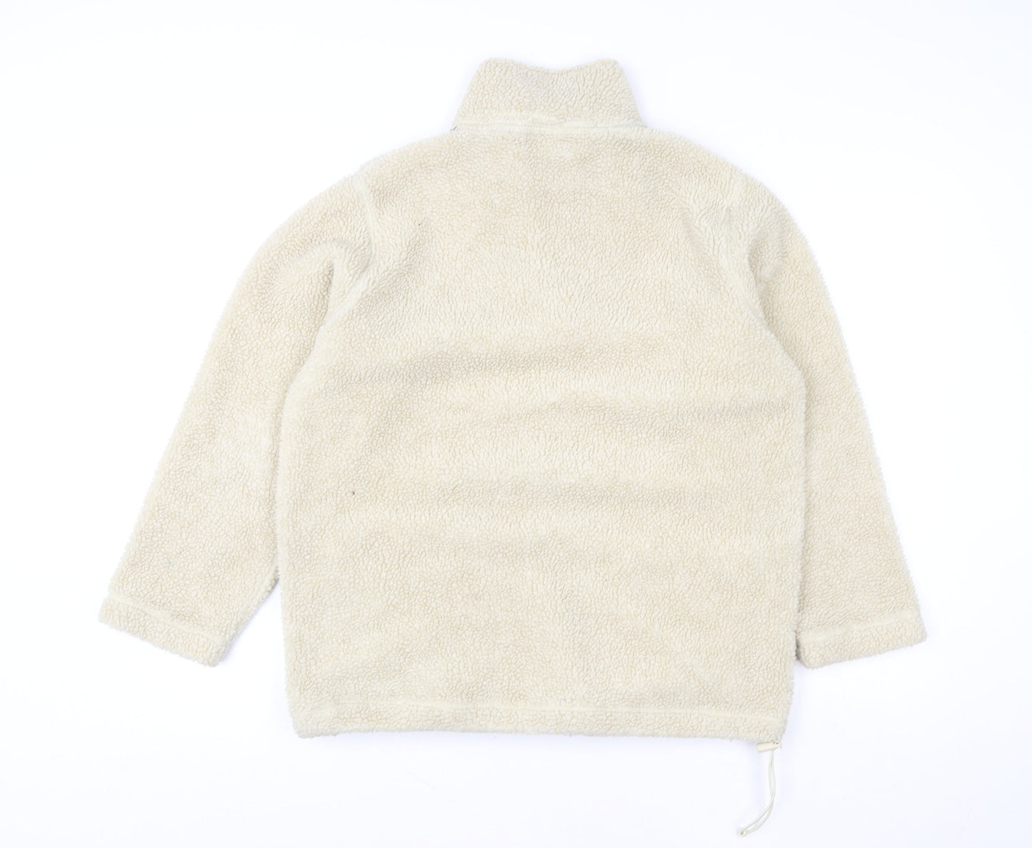 Joie de Vivre Womens Beige 1/2 Zip Fleece Pullover Sweatshirt Size S