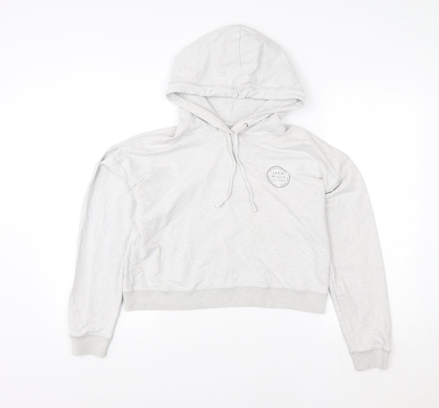 Womens UK 10 Regular Jack Wills Grey Pullover Hoodie