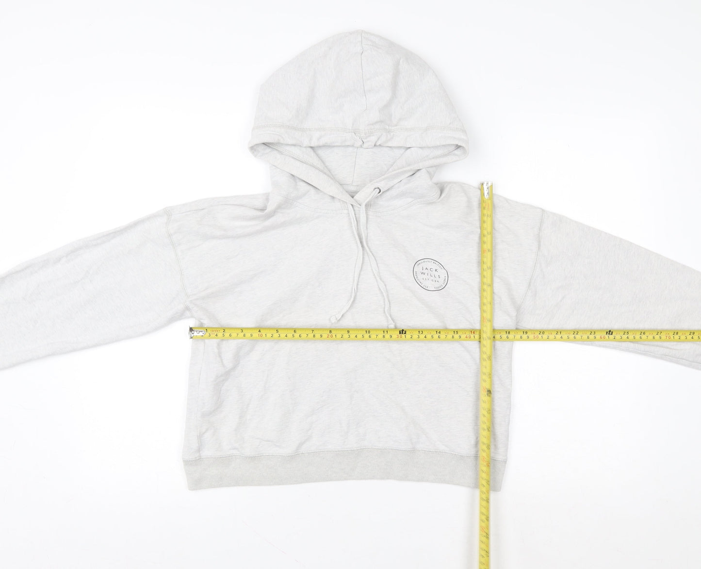 Womens UK 10 Regular Jack Wills Grey Pullover Hoodie