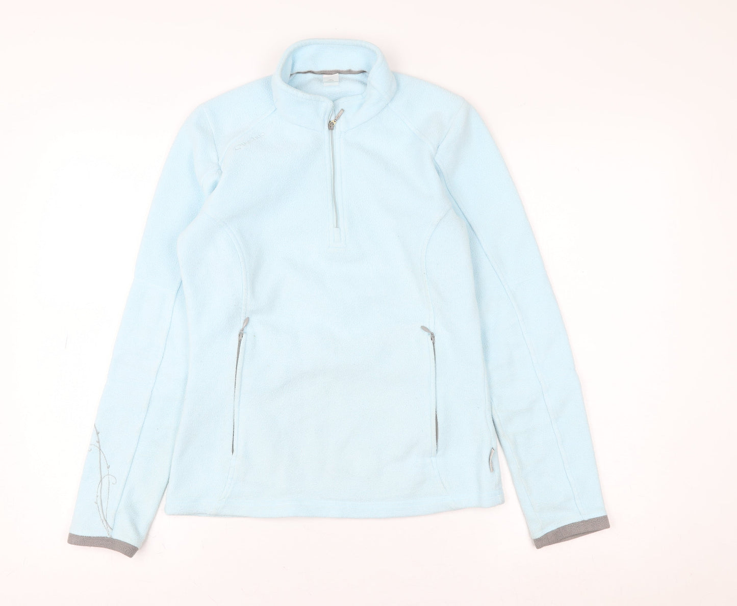 Decathlon Creations Women's Blue XS 1/2 Zip Fleece Pullover Sweatshirt