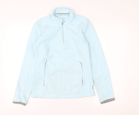 Decathlon Creations Women's Blue XS 1/2 Zip Fleece Pullover Sweatshirt