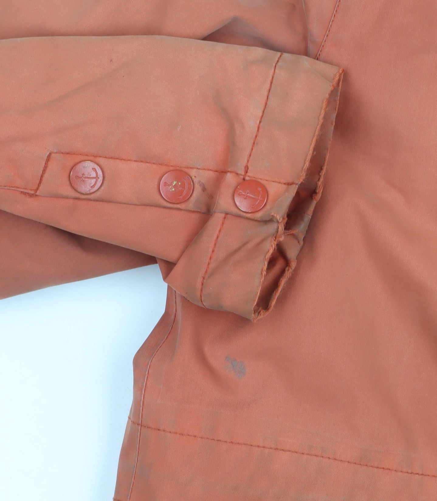 Womens UK Size 8 Regular Seasalt Cornwall Orange Cotton Blend Blend Coat