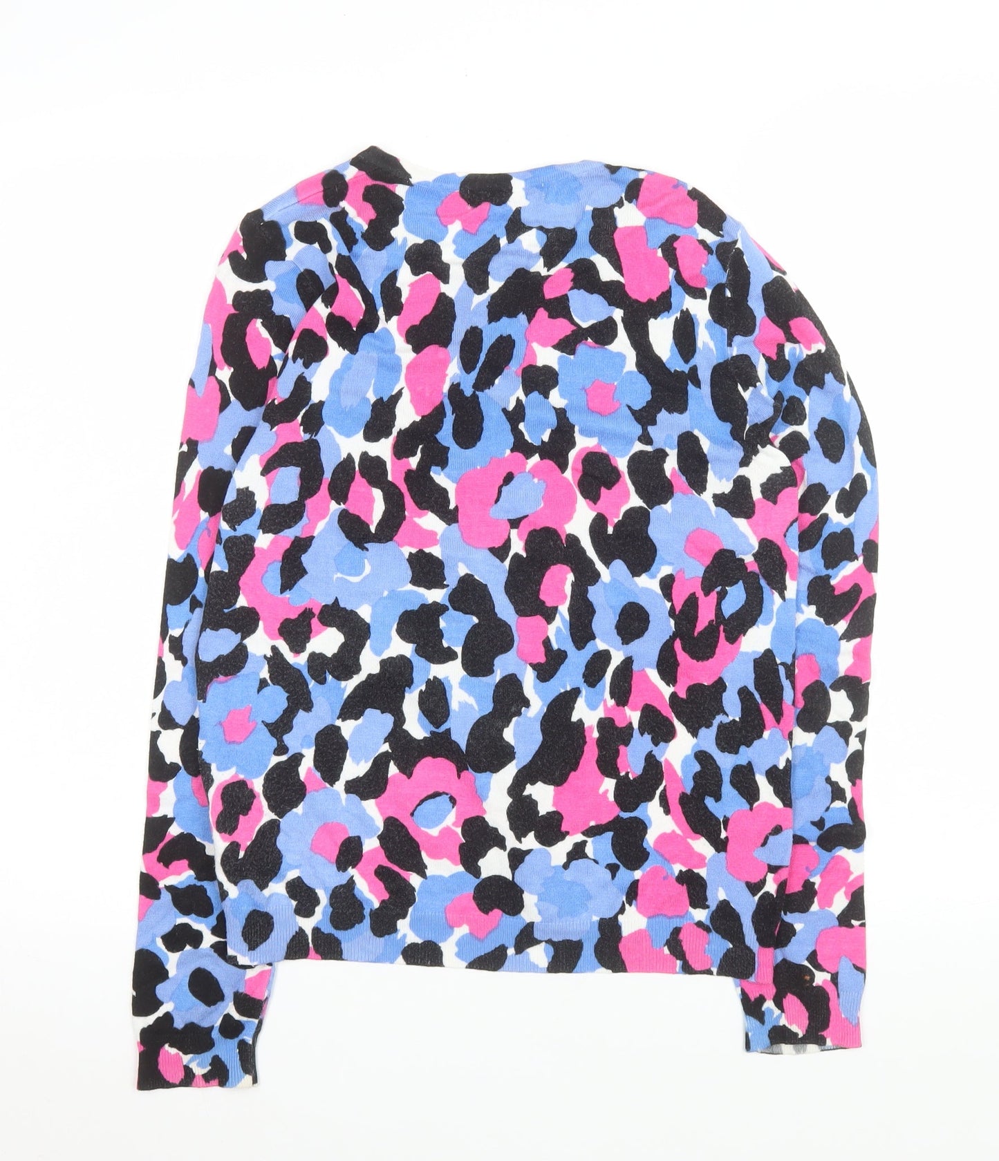 Marks and Spencer Women Multicoloured Size 12 Animal Print Knit Jacket
