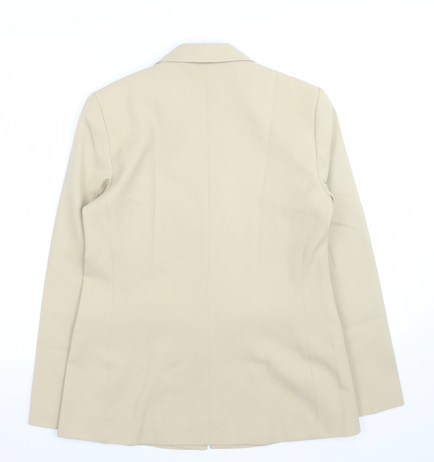 Marks and Spencer Women Beige Size 10 Tailored One-Button Blazer