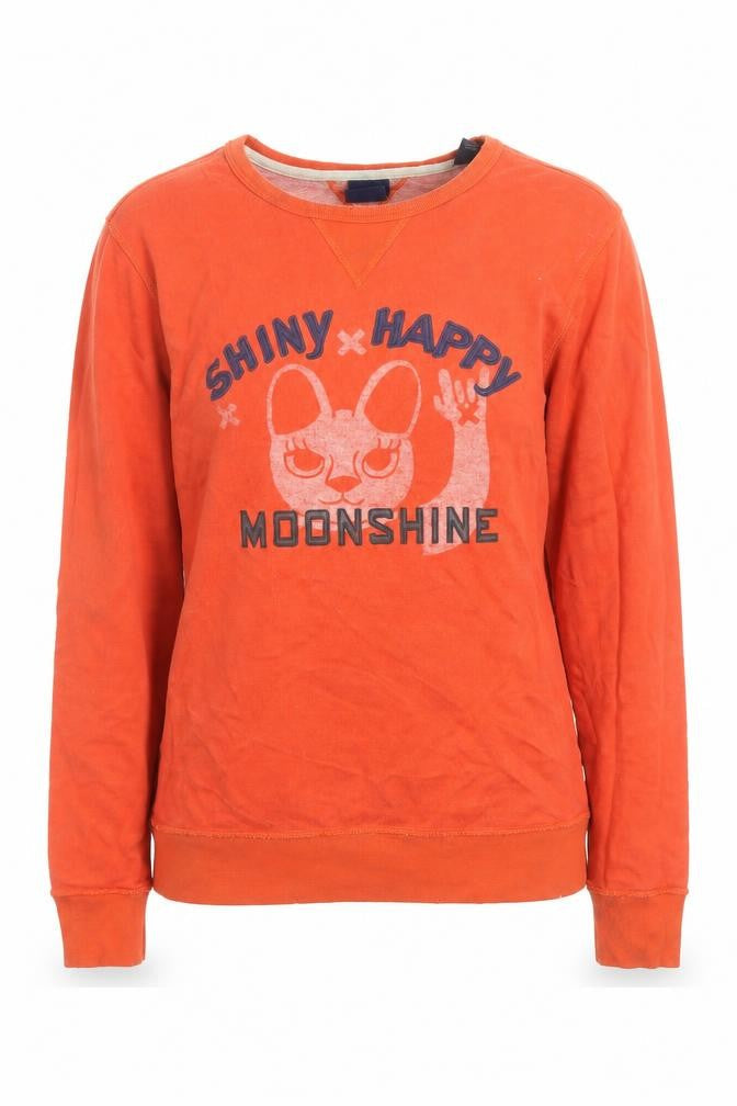 Scotch & Soda Womens Orange Cotton Pullover Sweatshirt Size S