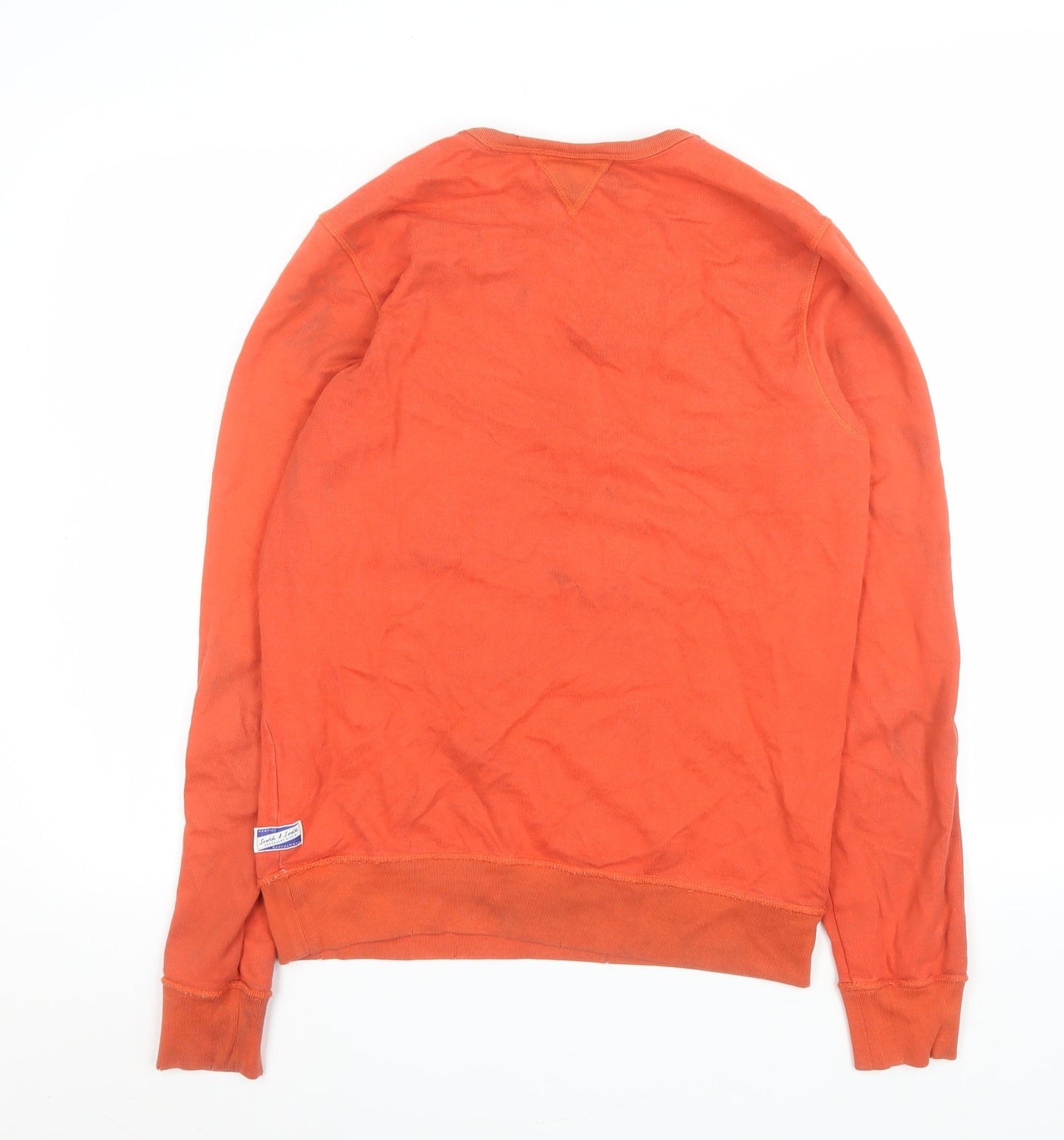 Scotch & Soda Womens Orange Cotton Pullover Sweatshirt Size S