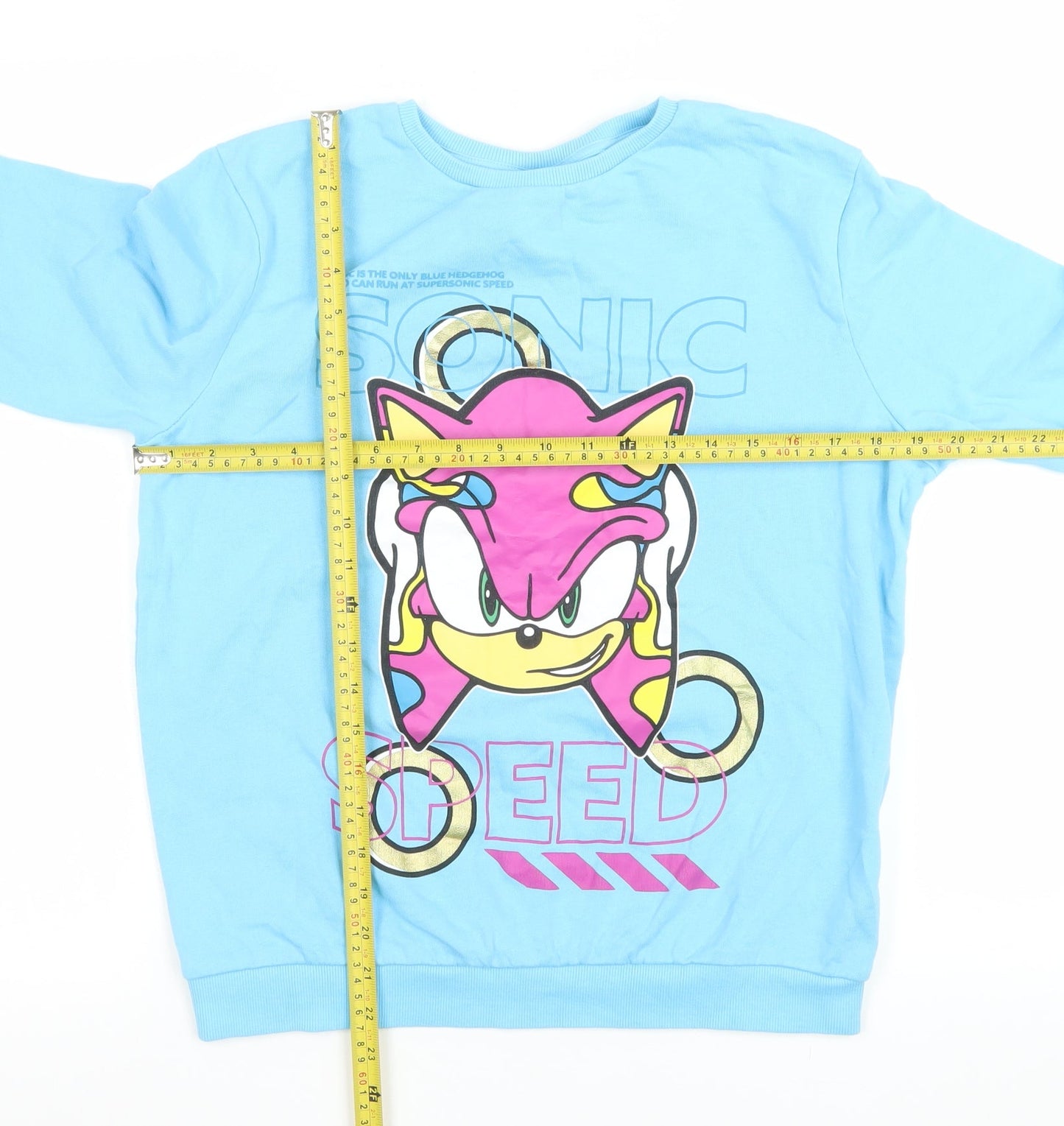 George Boys Blue Sonic the Hedgehog Pullover Sweatshirt 13-14 Years
