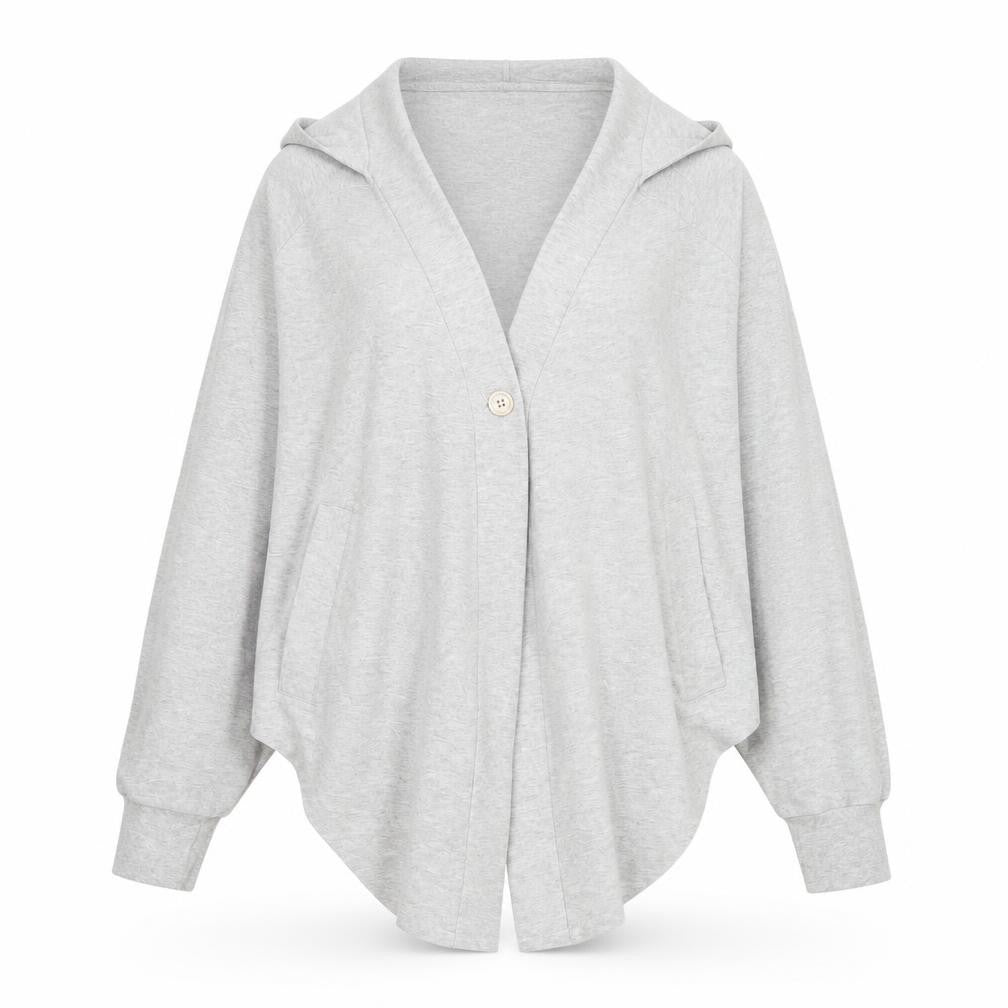 Topshop Women Grey S Coatigan Hooded Jersey Casual Jacket