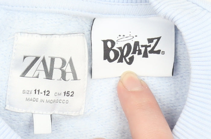 Zara Girls Blue Bratz Graphic Pullover Sweatshirt 11-12 Years