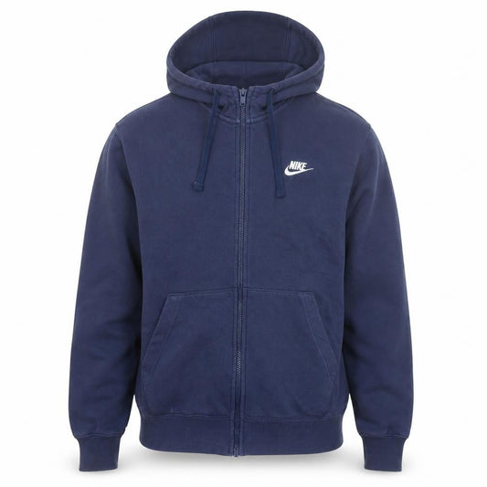 Nike Men's Blue Full Zip Hooded Fleece Jacket Size S