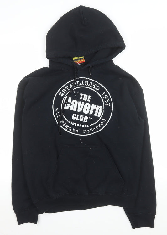 The Cavern Club Men's Black Pullover Hoodie Medium Liverpool Music Graphic