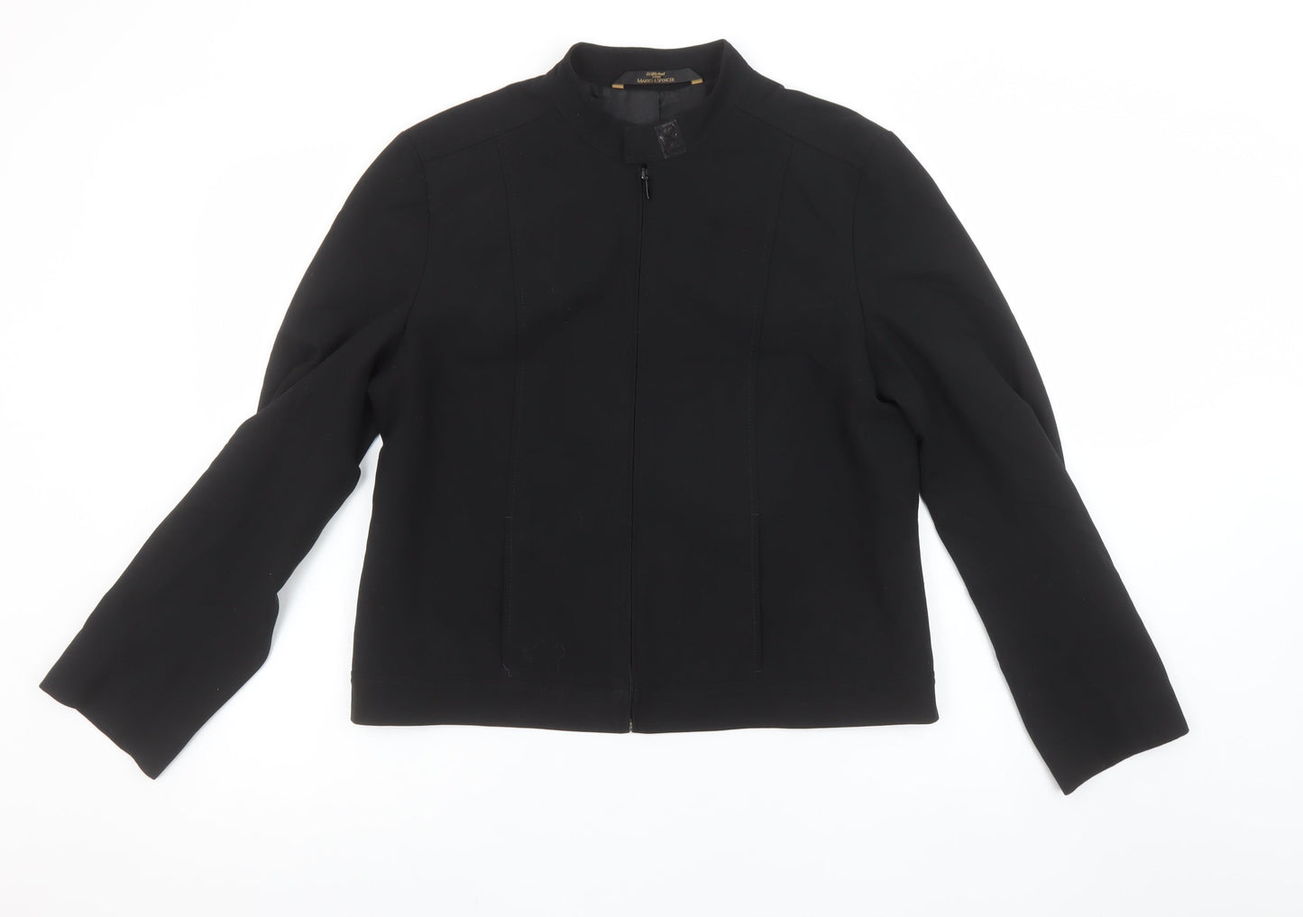 Marks and Spencer Women’s Black Size 14 Classic Zip Jacket