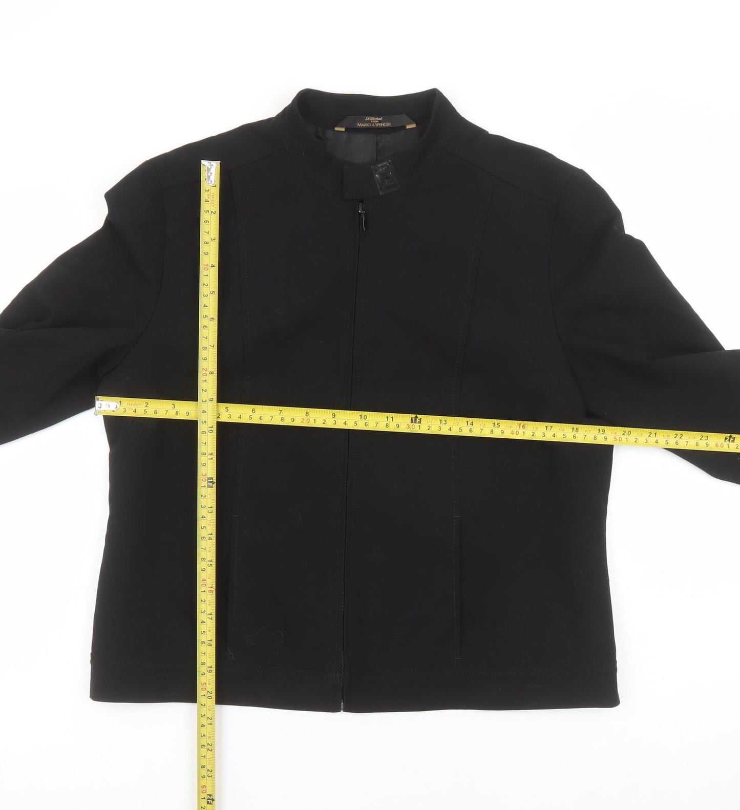 Marks and Spencer Women’s Black Size 14 Classic Zip Jacket