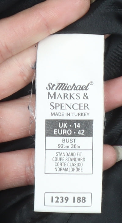 Marks and Spencer Women’s Black Size 14 Classic Zip Jacket