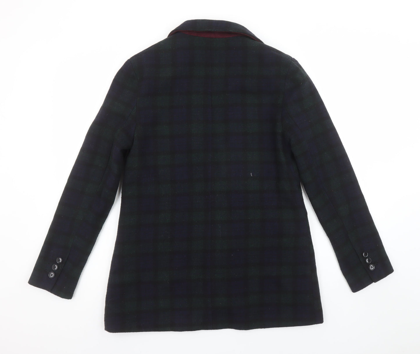 New Look Women's Black & Green Check Blazer Size 8 Single Breasted