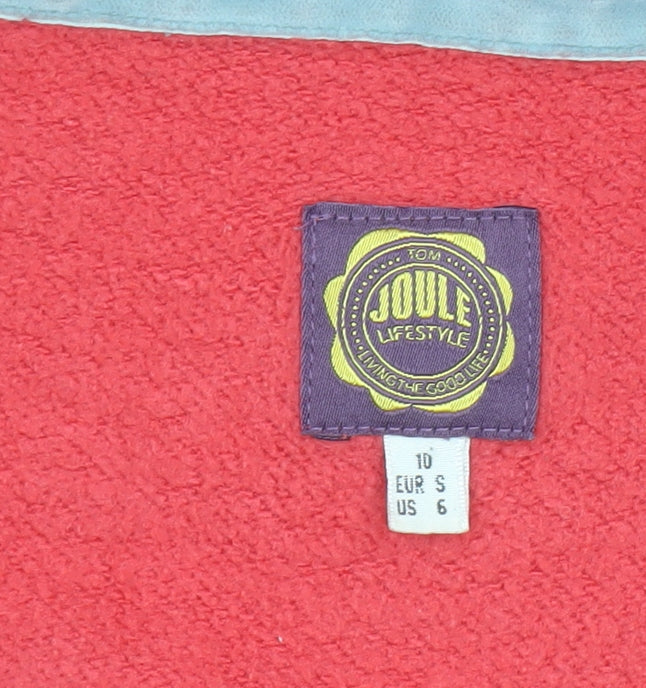Womens UK 10 Regular Joules Pink Full Zip Hoodie