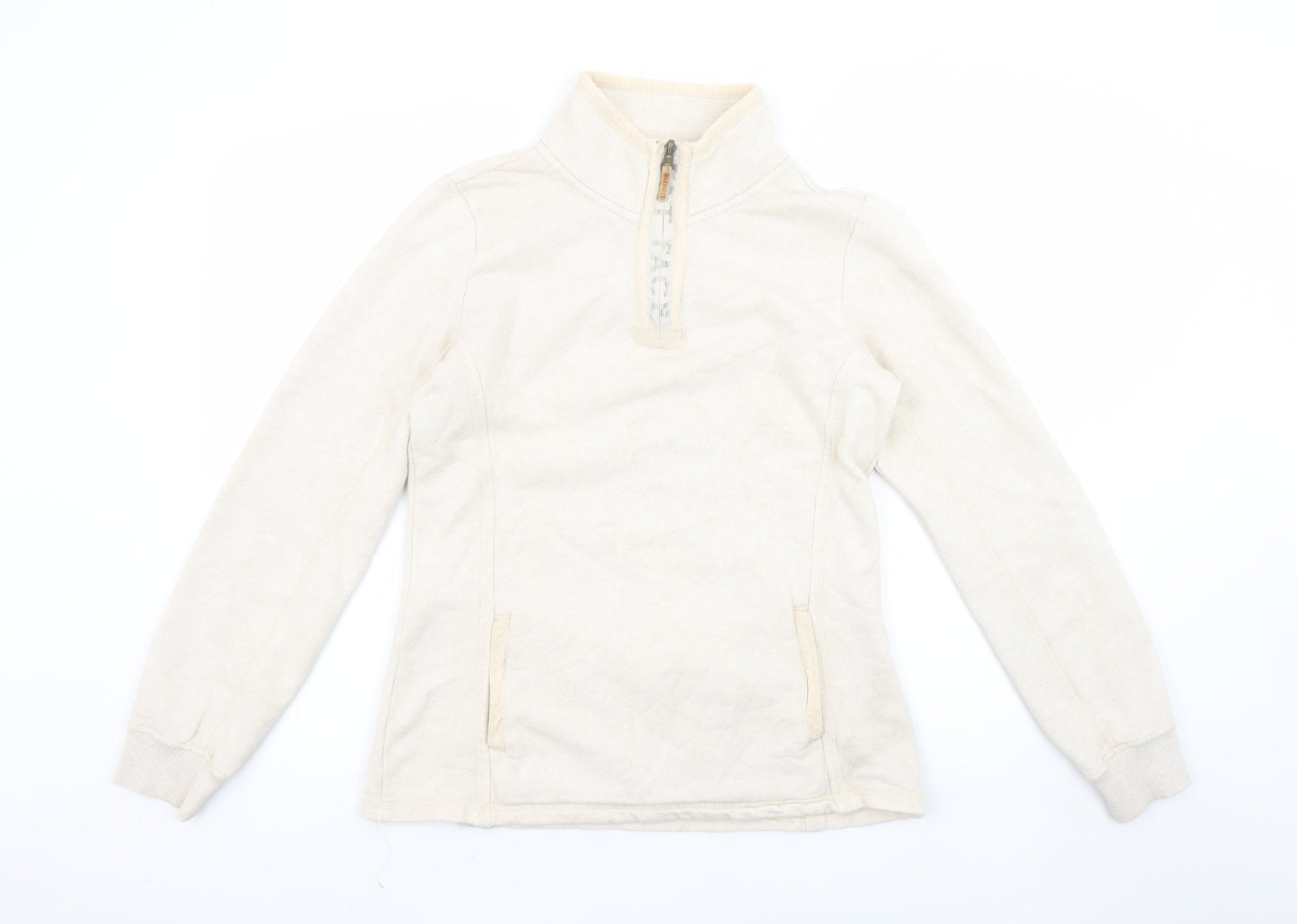 Womens UK 8 Regular Fat Face Beige Pullover Sweatshirt