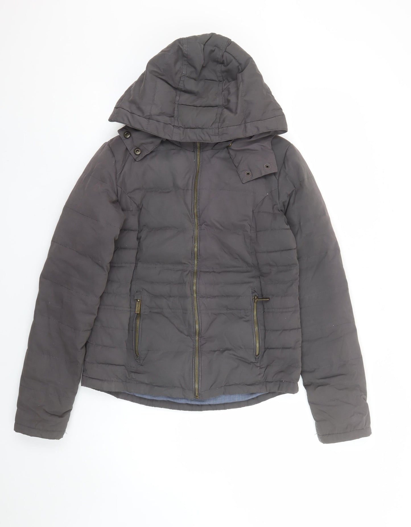 Womens UK Size S Regular FatFace Grey Cotton Blend Jacket