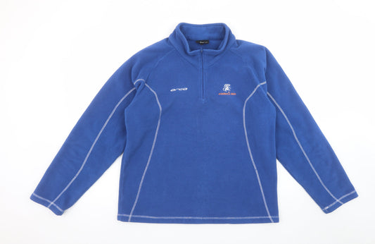 Orca Men's Blue 1/4 Zip Fleece Sweatshirt M Sports Pullover