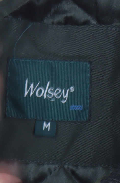 Wolsey Men's Green Mid-Length Overcoat M Cotton Nylon Lined
