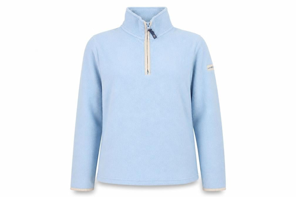 Weird Fish Women Blue 1/4 Zip Fleece Pullover Sweatshirt Size S