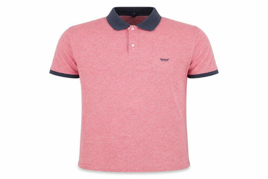 Mr. Blue Men's Pink Cotton Polo Shirt Size L Short Sleeve
