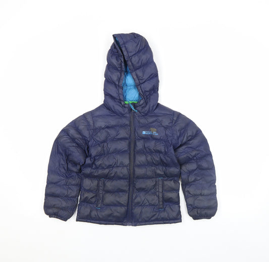 Mountain Warehouse Boys Blue Hooded Puffer Jacket 3-4 Years Lightweight Down Coat