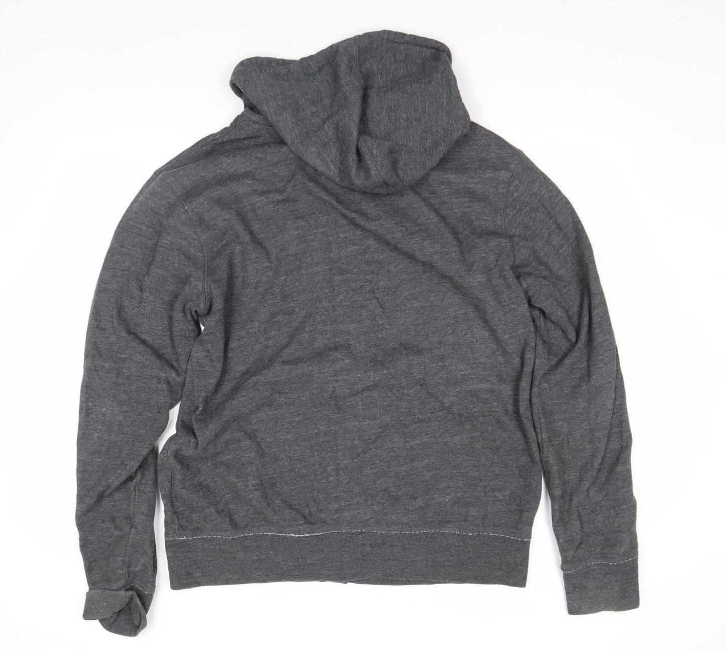 Gap Men's Grey Full Zip Hoodie L Lightweight Cotton Blend