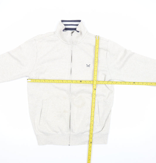 Crew Clothing Company Men's Beige Full Zip Sweatshirt Size S