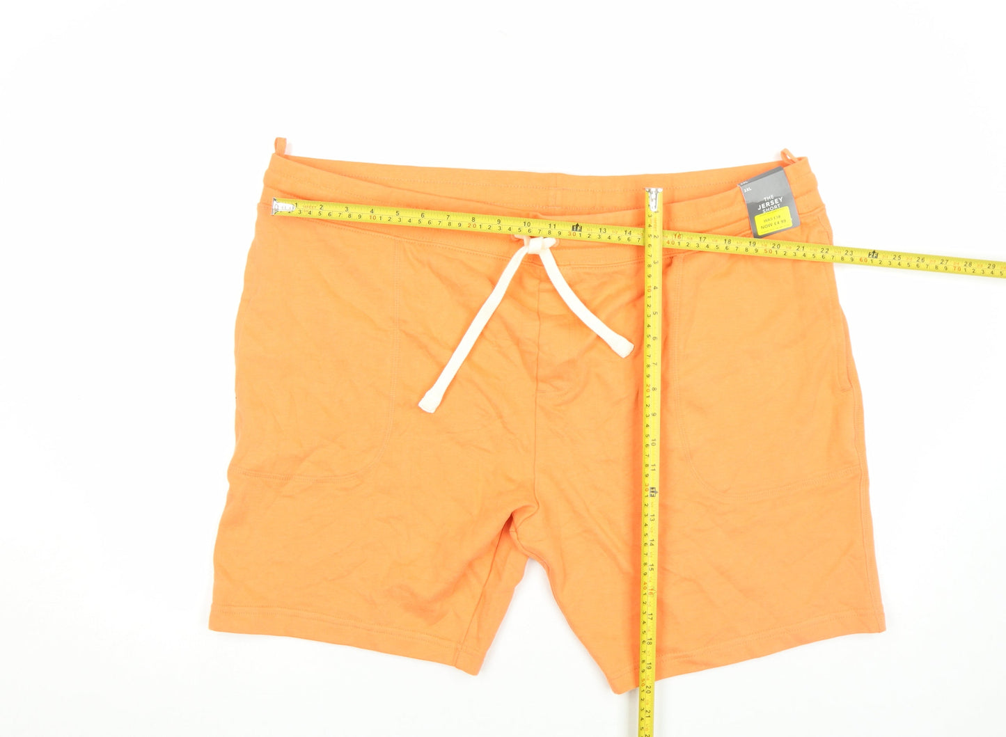 Marks and Spencer Men's Orange 3XL Jersey Sweat Shorts with Drawstring