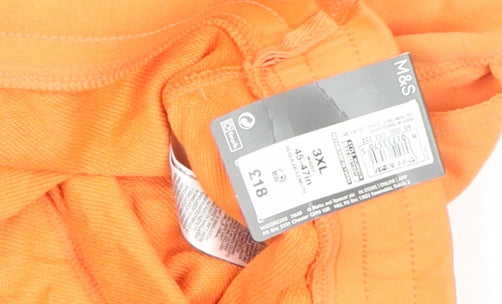 Marks and Spencer Men's Orange 3XL Jersey Sweat Shorts with Drawstring