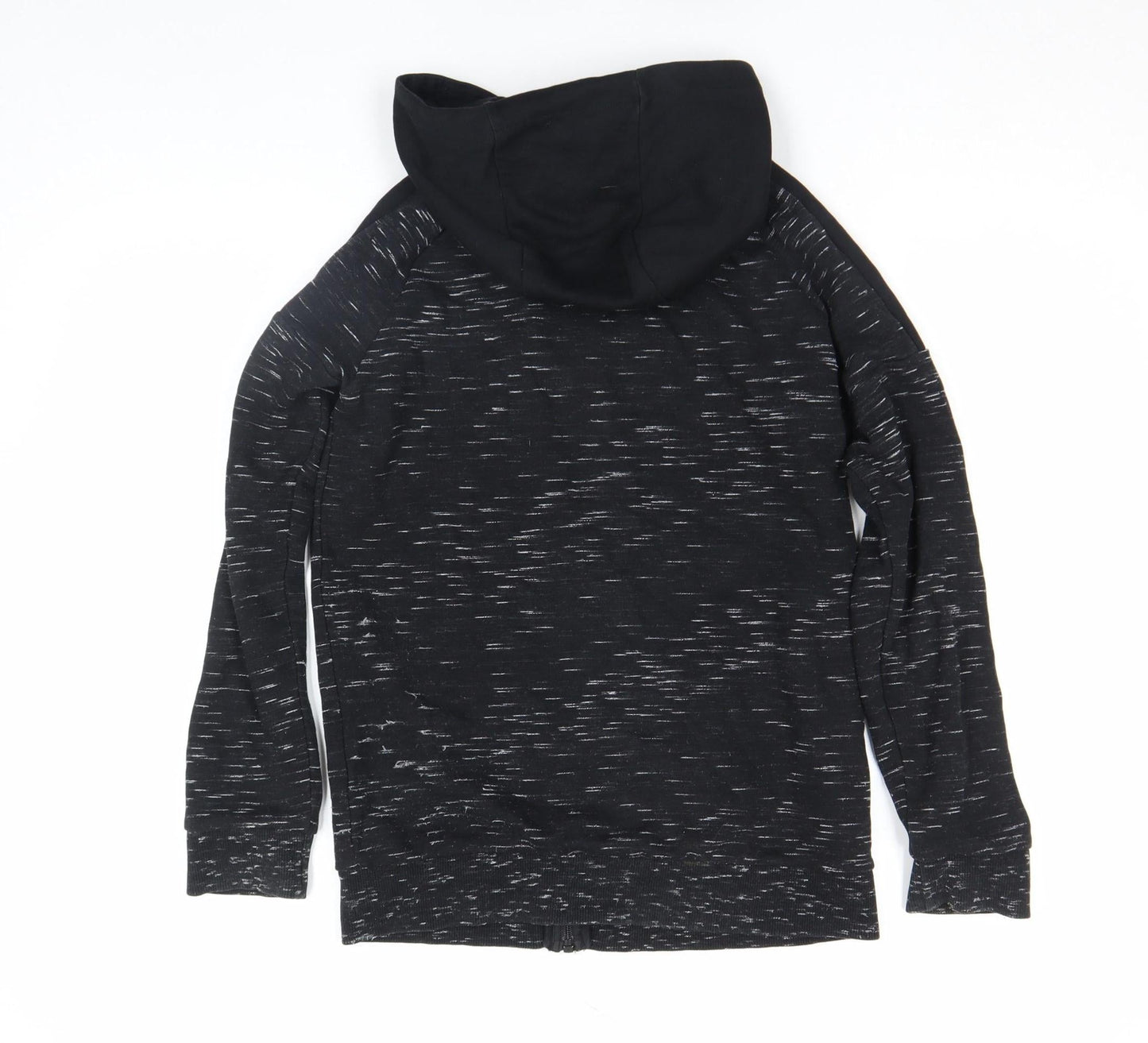 F&F Boys Black Full Zip Hoodie 12-13 Years Gamer Print Cotton Blend
