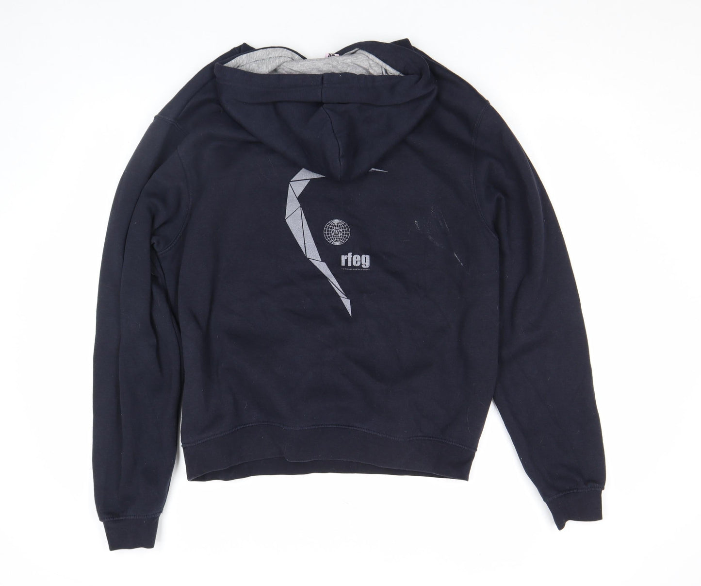 Roly Men’s Blue Pullover Hoodie M Regular Fit Graphic Print