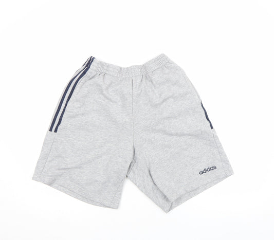 Adidas Men's Grey Sweat Shorts M Elastic Waist Casual Sportswear