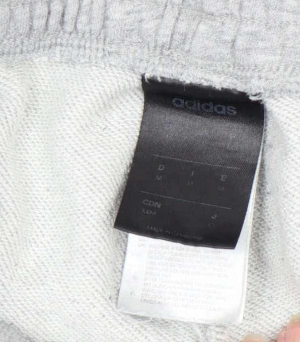 Adidas Men's Grey Sweat Shorts M Elastic Waist Casual Sportswear