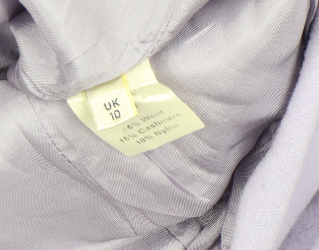 Viyella Women Purple Wool Cashmere Blend Button Jacket Size 10
