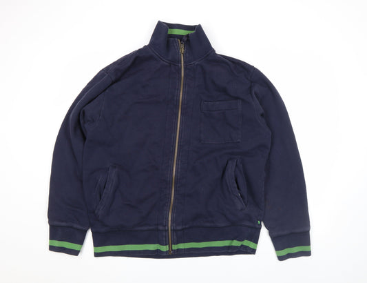 Boden Men's Navy Cotton Track Jacket L Full Zip Casual Lightweight