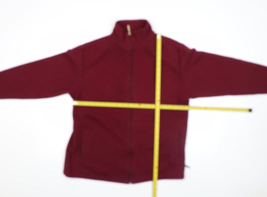 Bonmarché Women's Red Quilted Full Zip Jacket Size M