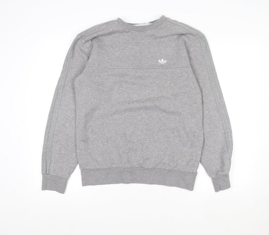 Mens UK M Regular adidas Grey Pullover Sweatshirt