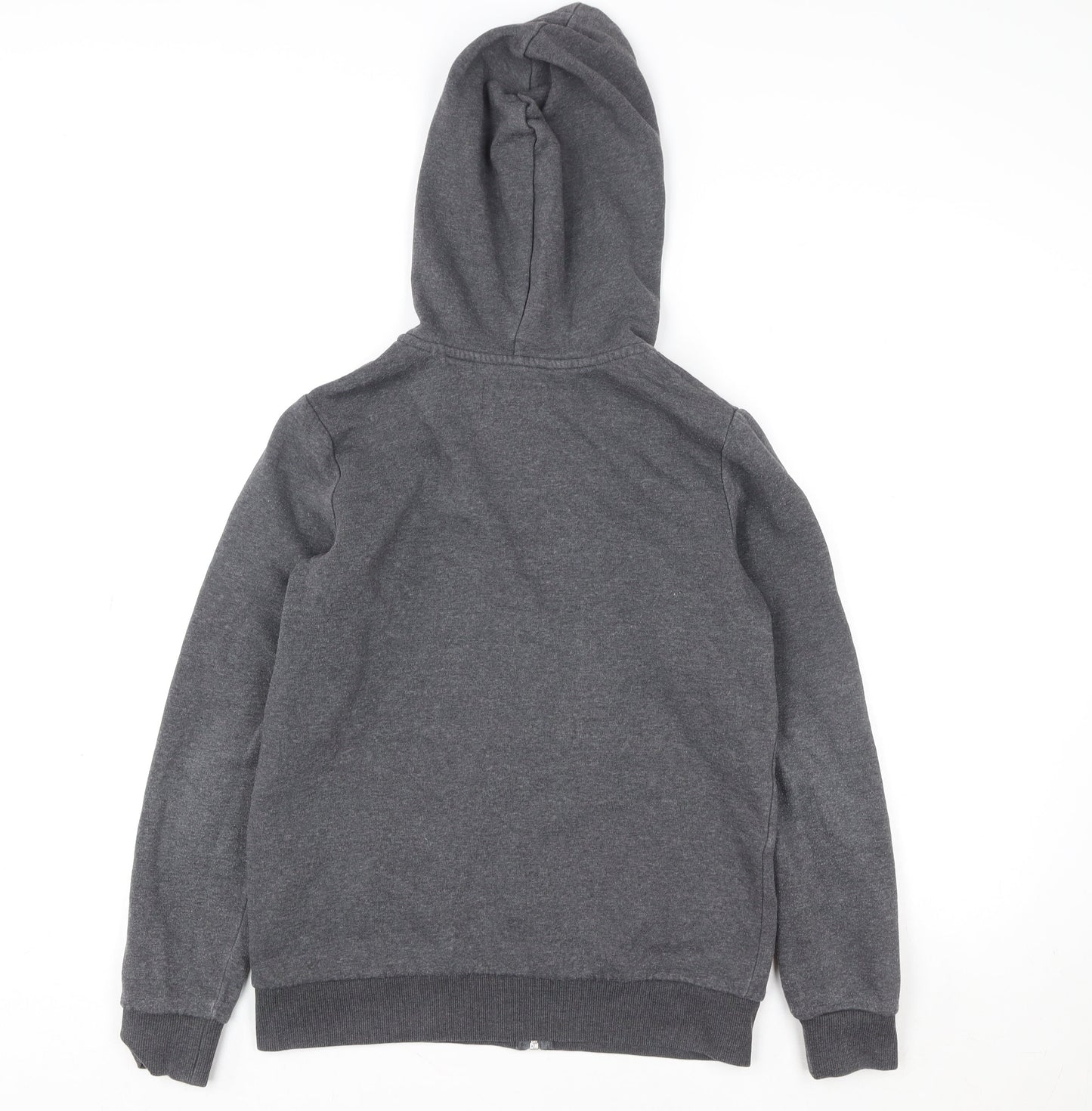 Jack & Jones Men’s Grey Hooded Full Zip Fleece Jacket Size M