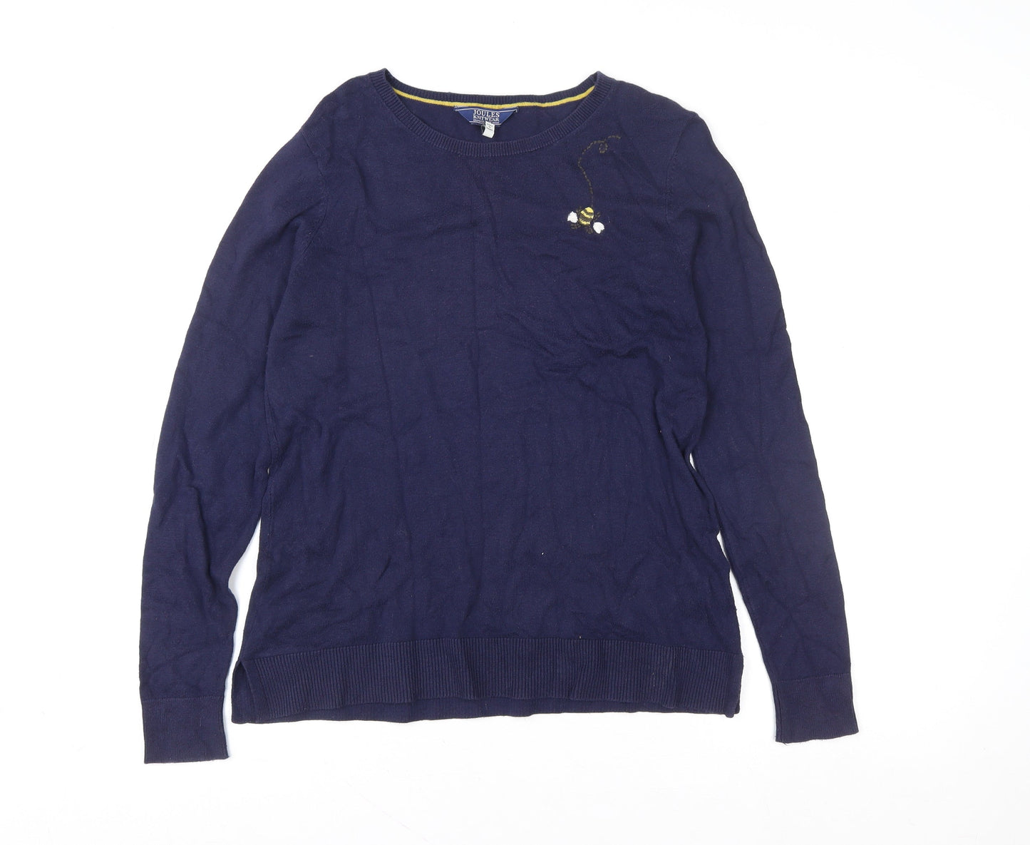 Womens UK 10 Regular Joules Blue Pullover Sweatshirt