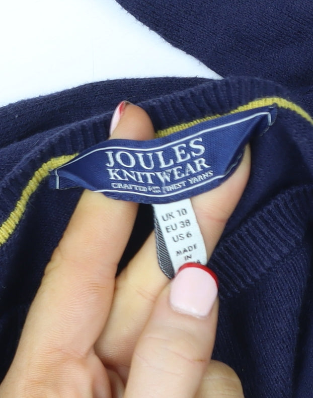 Womens UK 10 Regular Joules Blue Pullover Sweatshirt