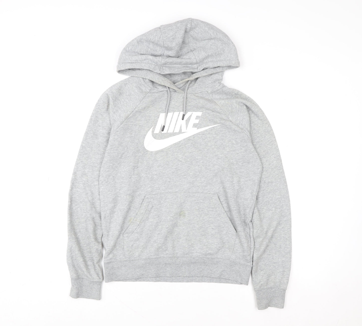 Womens UK XS Regular Nike Grey Pullover Hoodie