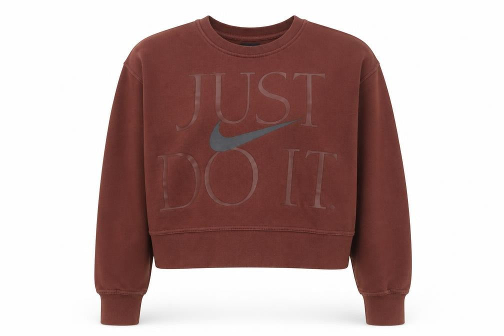 Womens UK S Relaxed Nike Brown Pullover Sweatshirt