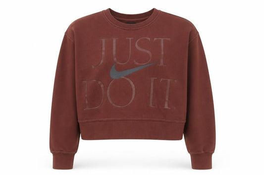 Womens UK S Relaxed Nike Brown Pullover Sweatshirt