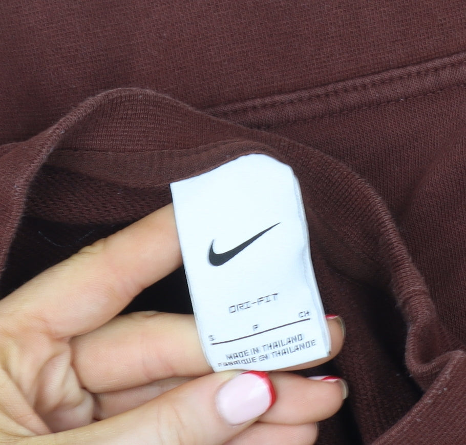 Womens UK S Relaxed Nike Brown Pullover Sweatshirt