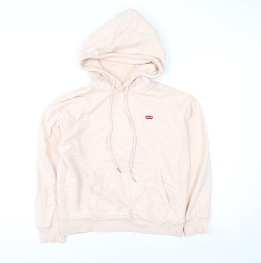 Womens UK XS Regular Levi's Beige Pullover Hoodie
